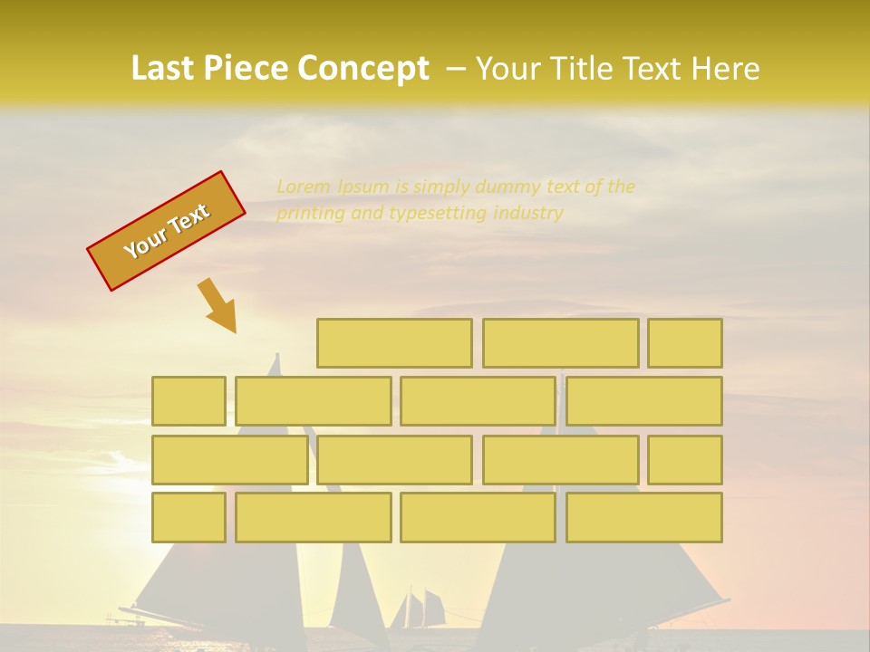 Two Sailboats In The Ocean At Sunset Powerpoint Template PowerPoint Template