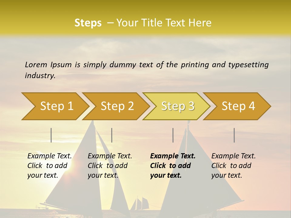 Two Sailboats In The Ocean At Sunset Powerpoint Template PowerPoint Template