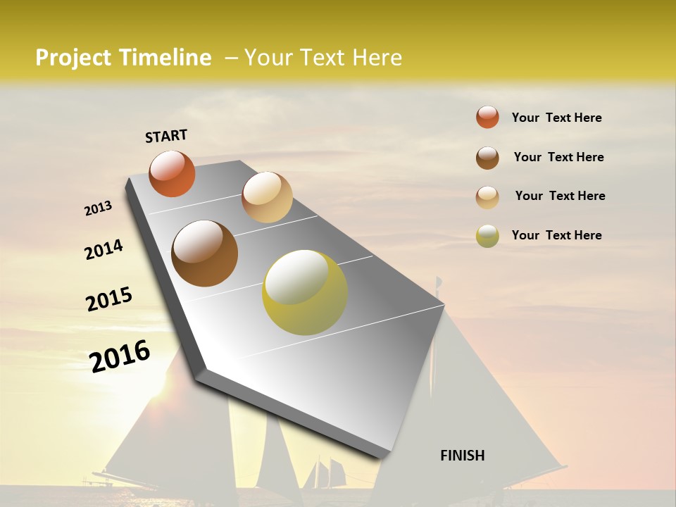 Two Sailboats In The Ocean At Sunset Powerpoint Template PowerPoint Template