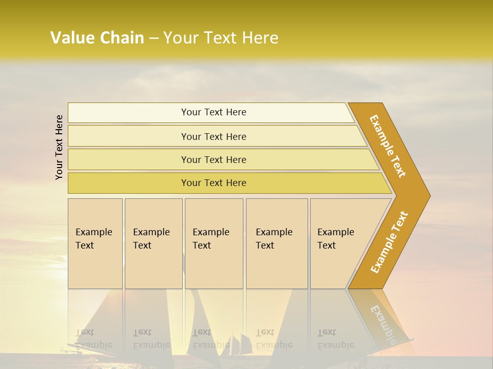 Two Sailboats In The Ocean At Sunset Powerpoint Template PowerPoint Template
