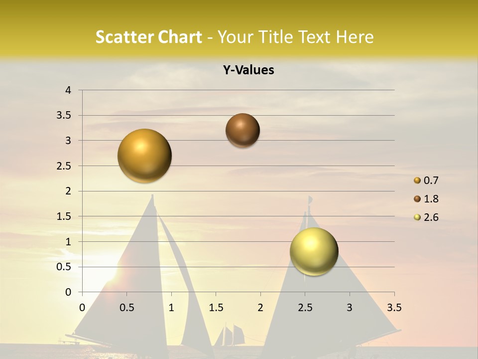 Two Sailboats In The Ocean At Sunset Powerpoint Template PowerPoint Template
