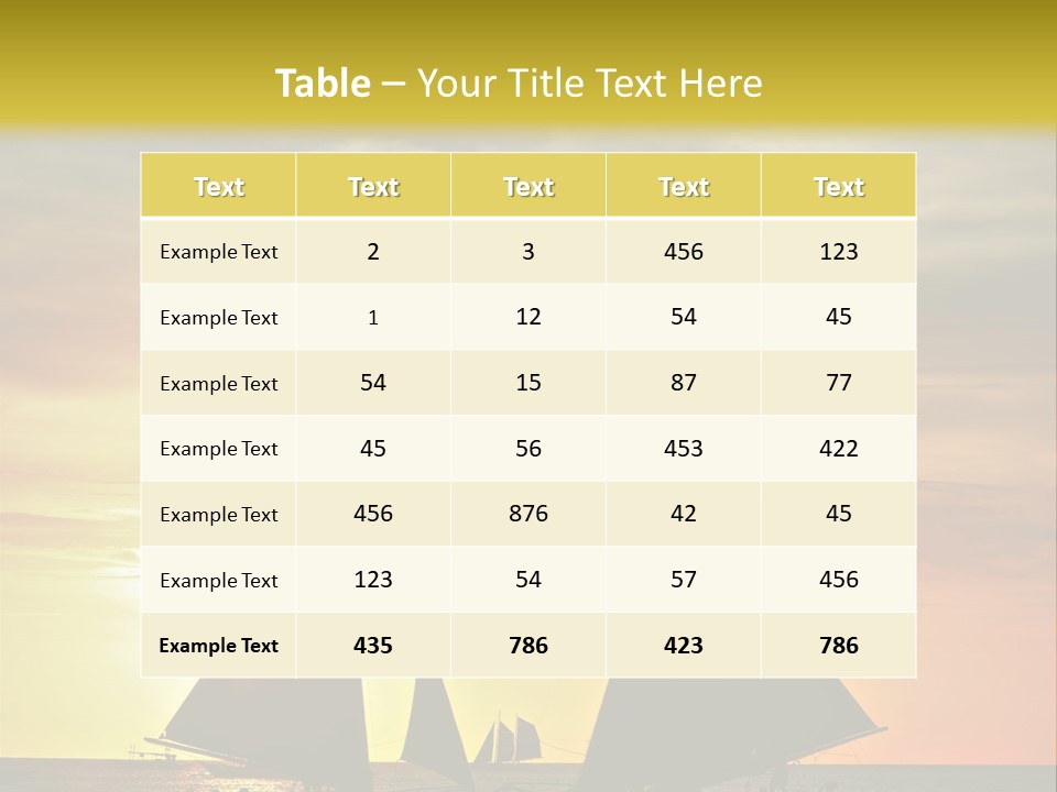 Two Sailboats In The Ocean At Sunset Powerpoint Template PowerPoint Template