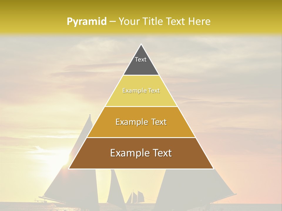 Two Sailboats In The Ocean At Sunset Powerpoint Template PowerPoint Template