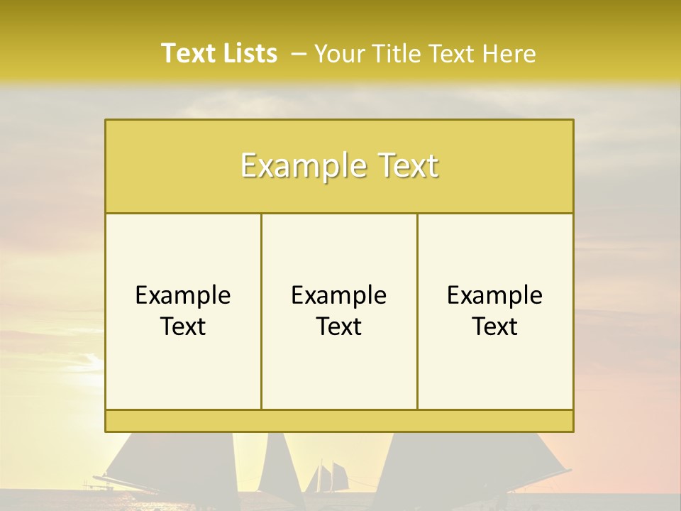 Two Sailboats In The Ocean At Sunset Powerpoint Template PowerPoint Template