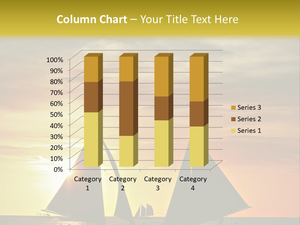 Two Sailboats In The Ocean At Sunset Powerpoint Template PowerPoint Template