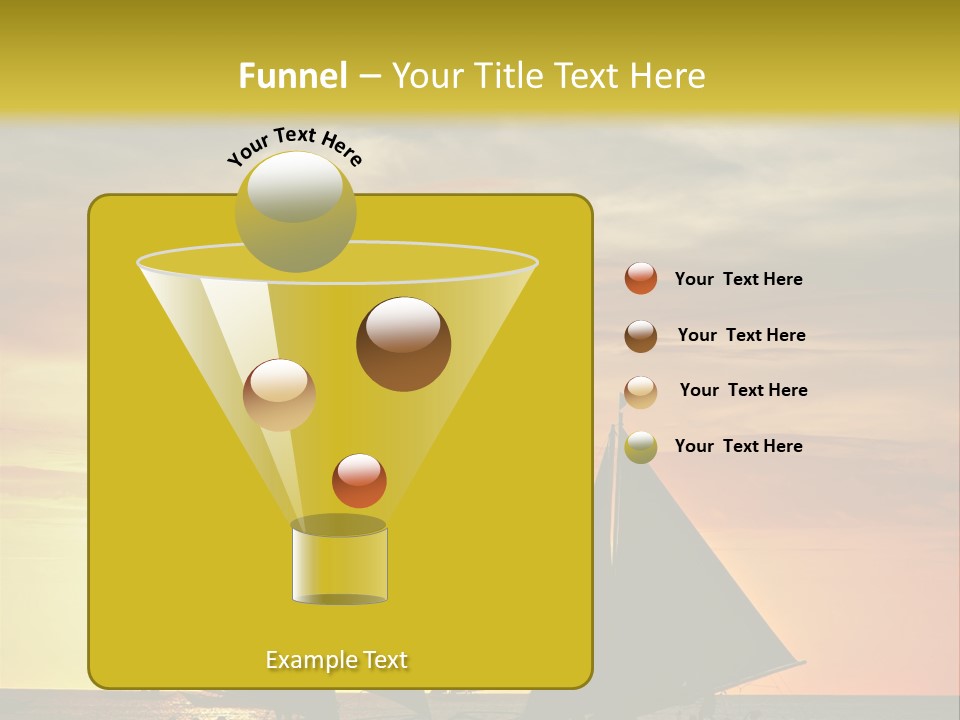 Two Sailboats In The Ocean At Sunset Powerpoint Template PowerPoint Template