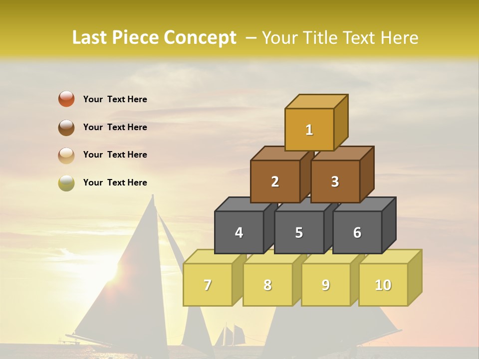 Two Sailboats In The Ocean At Sunset Powerpoint Template PowerPoint Template