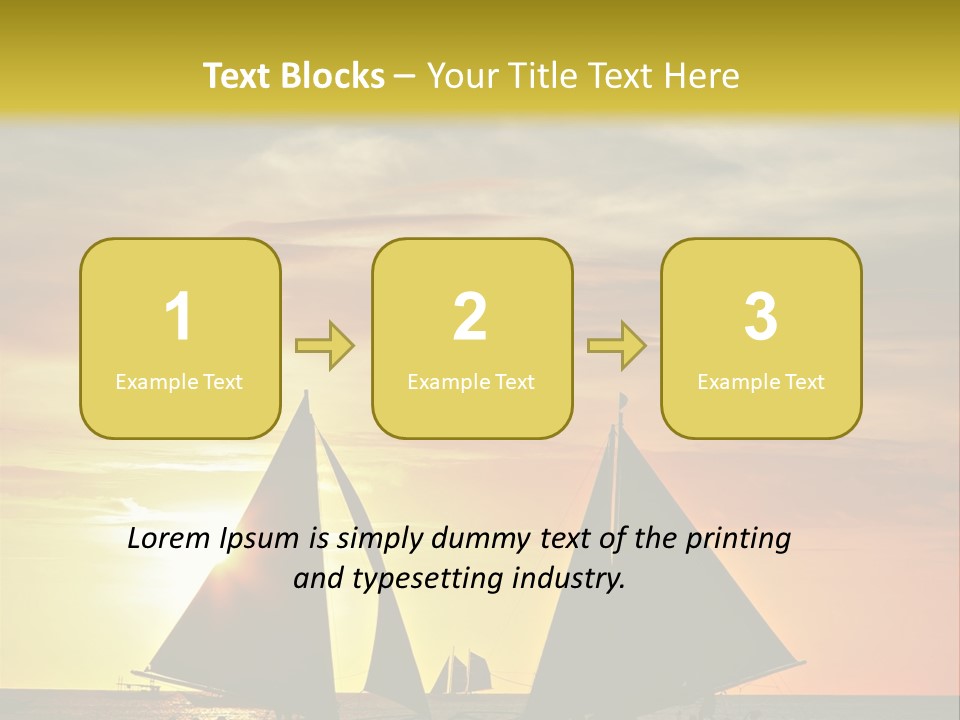 Two Sailboats In The Ocean At Sunset Powerpoint Template PowerPoint Template