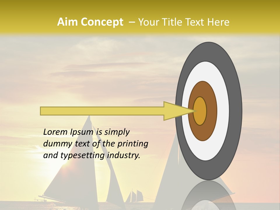 Two Sailboats In The Ocean At Sunset Powerpoint Template PowerPoint Template