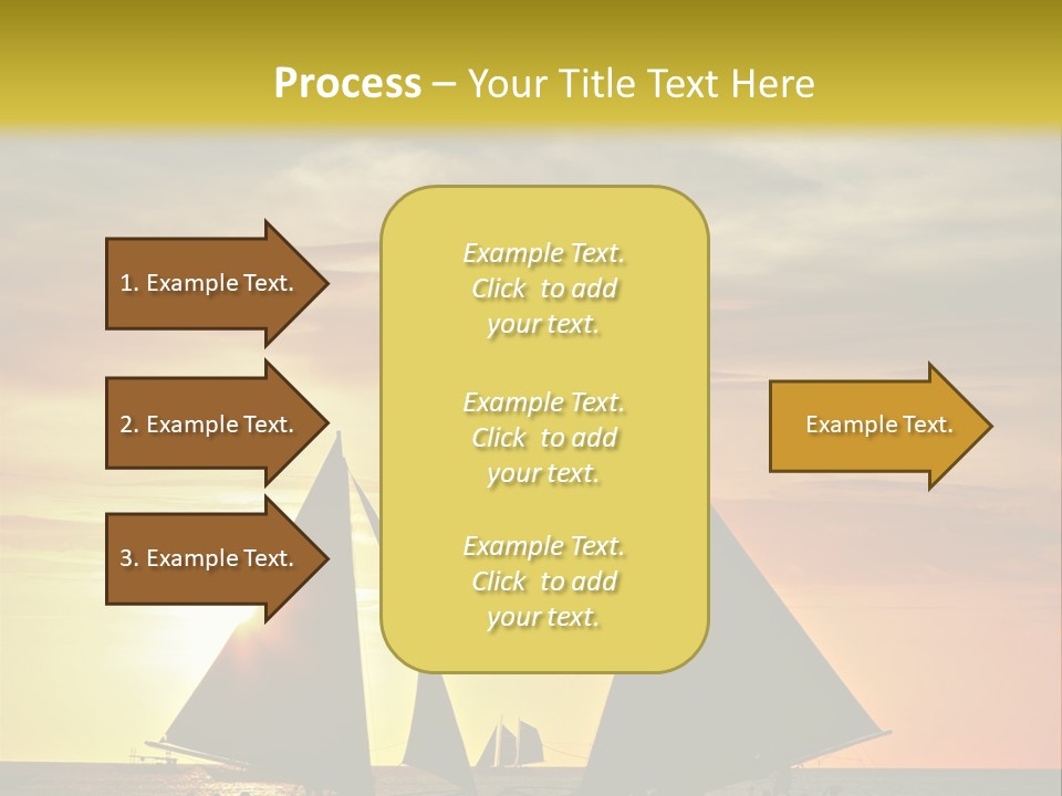 Two Sailboats In The Ocean At Sunset Powerpoint Template PowerPoint Template