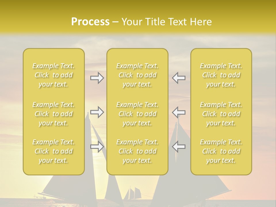 Two Sailboats In The Ocean At Sunset Powerpoint Template PowerPoint Template