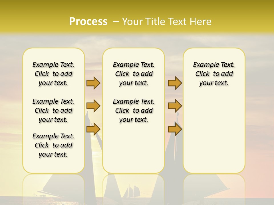 Two Sailboats In The Ocean At Sunset Powerpoint Template PowerPoint Template