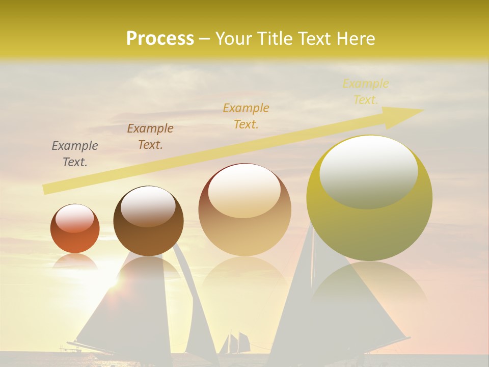 Two Sailboats In The Ocean At Sunset Powerpoint Template PowerPoint Template