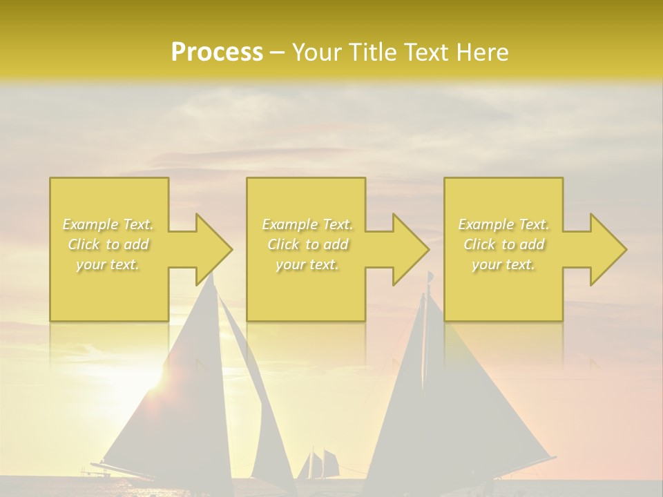 Two Sailboats In The Ocean At Sunset Powerpoint Template PowerPoint Template