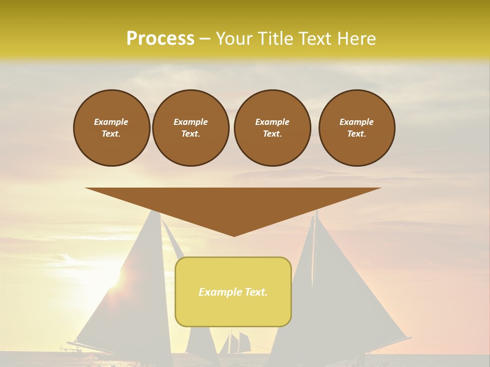 Two Sailboats In The Ocean At Sunset Powerpoint Template PowerPoint Template