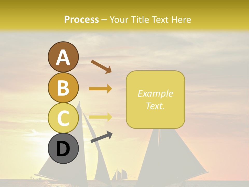 Two Sailboats In The Ocean At Sunset Powerpoint Template PowerPoint Template