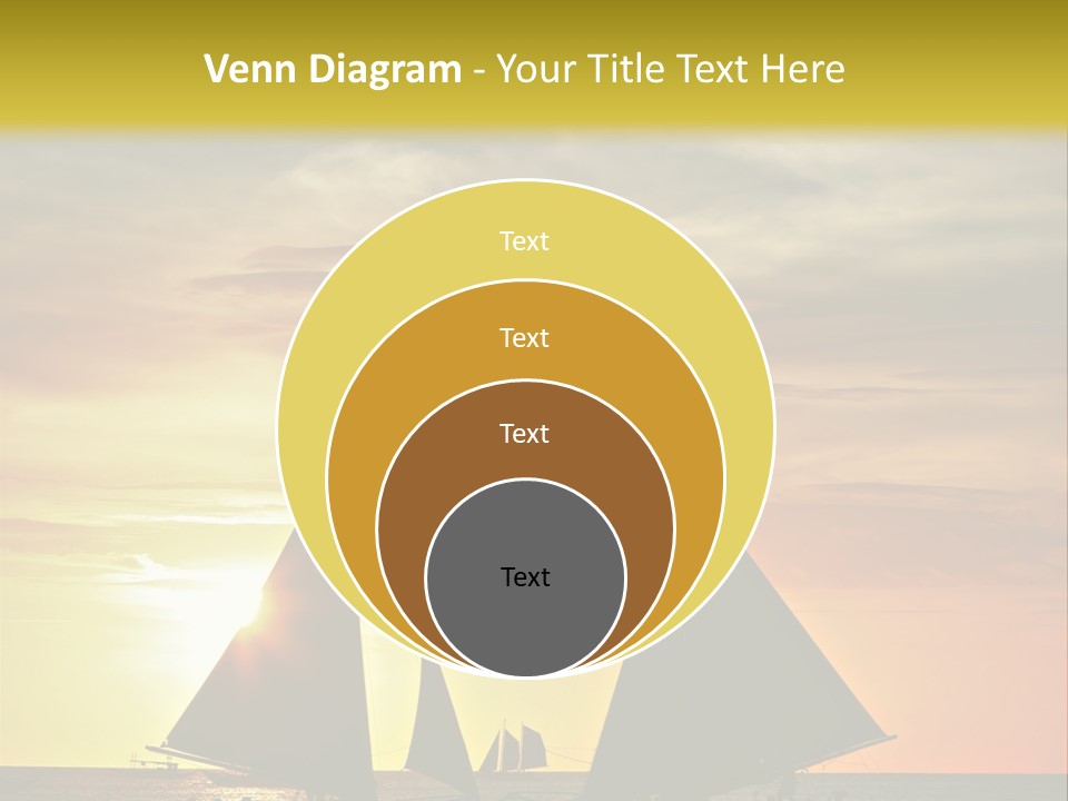 Two Sailboats In The Ocean At Sunset Powerpoint Template PowerPoint Template