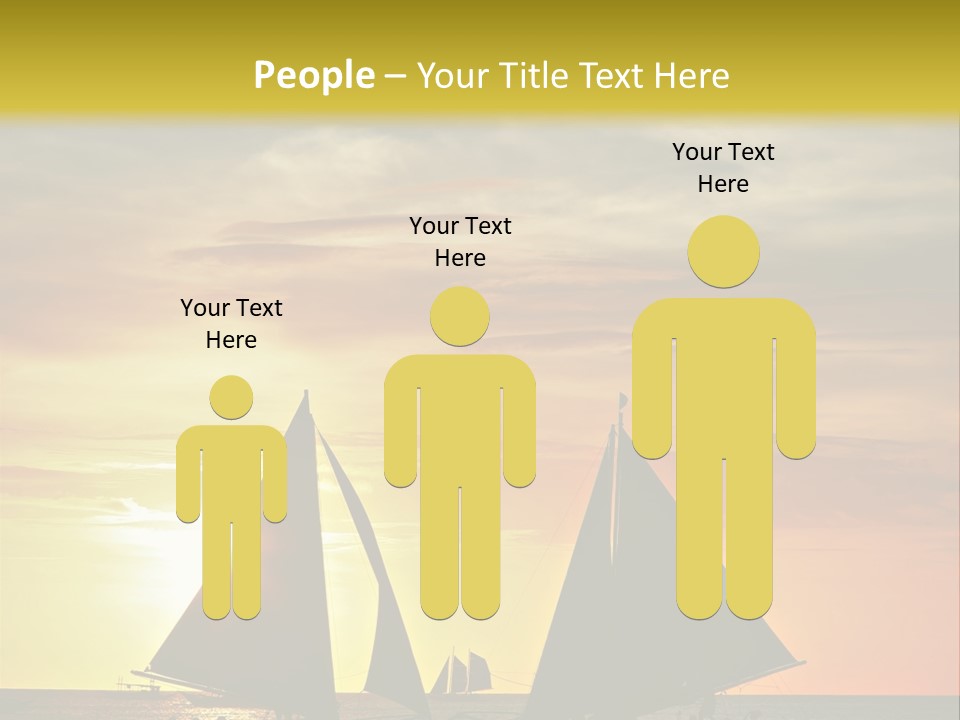 Two Sailboats In The Ocean At Sunset Powerpoint Template PowerPoint Template