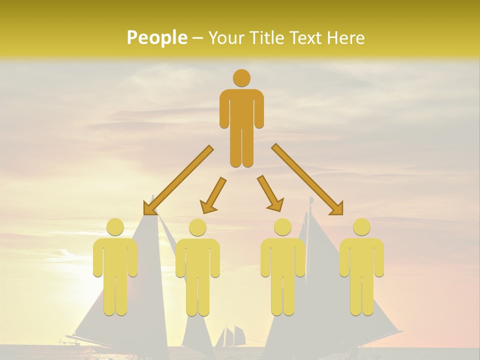 Two Sailboats In The Ocean At Sunset Powerpoint Template PowerPoint Template