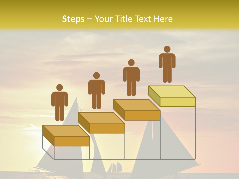 Two Sailboats In The Ocean At Sunset Powerpoint Template PowerPoint Template