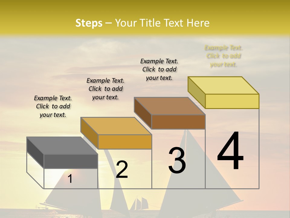 Two Sailboats In The Ocean At Sunset Powerpoint Template PowerPoint Template