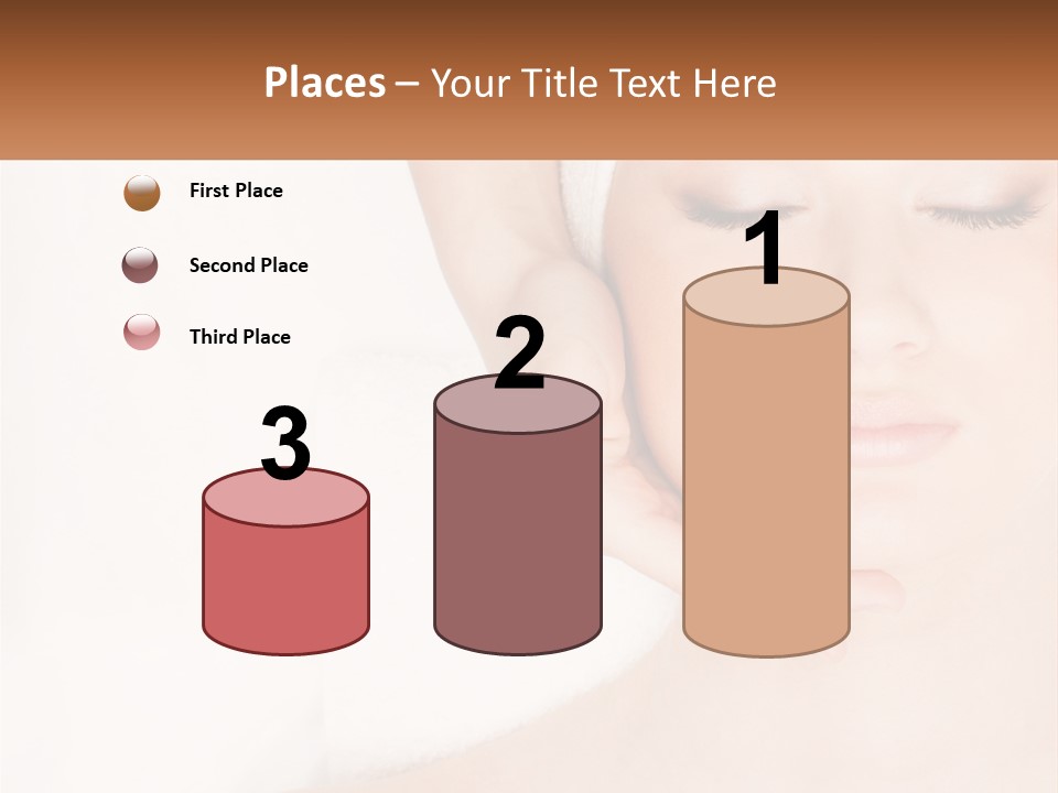 A Woman Getting A Massage With Her Hands On Her Head PowerPoint Template