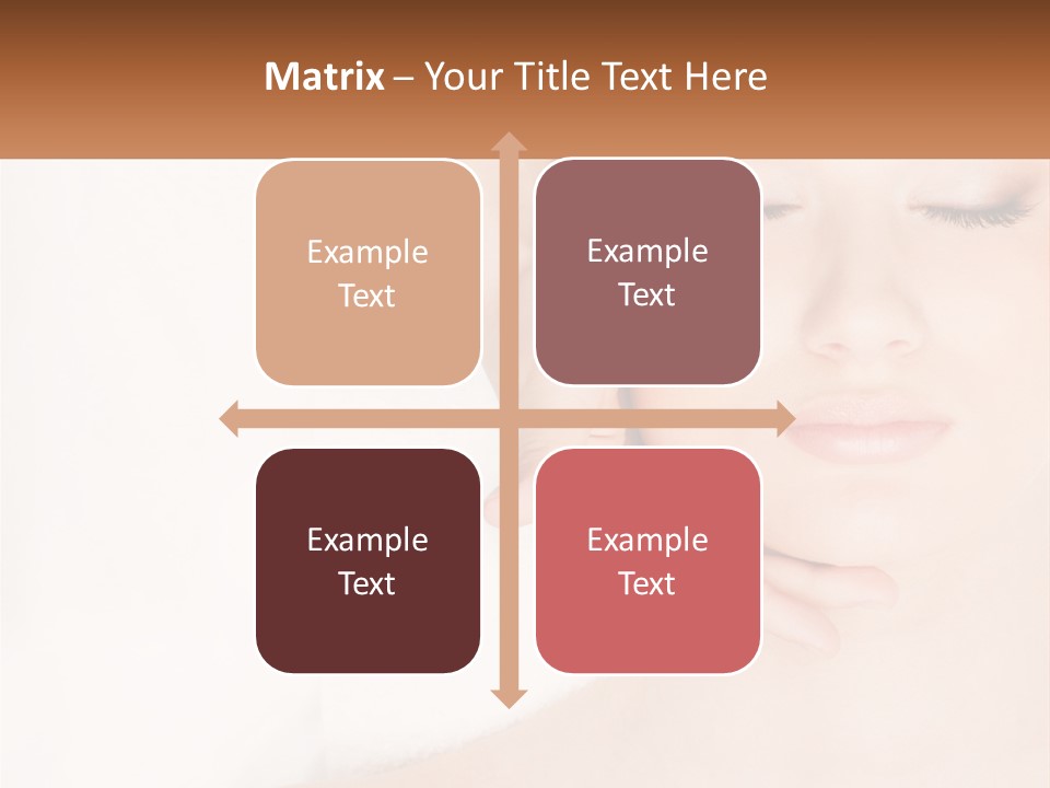 A Woman Getting A Massage With Her Hands On Her Head PowerPoint Template