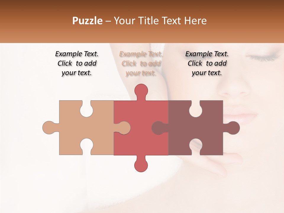 A Woman Getting A Massage With Her Hands On Her Head PowerPoint Template