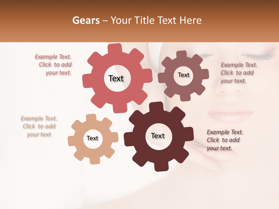 A Woman Getting A Massage With Her Hands On Her Head PowerPoint Template