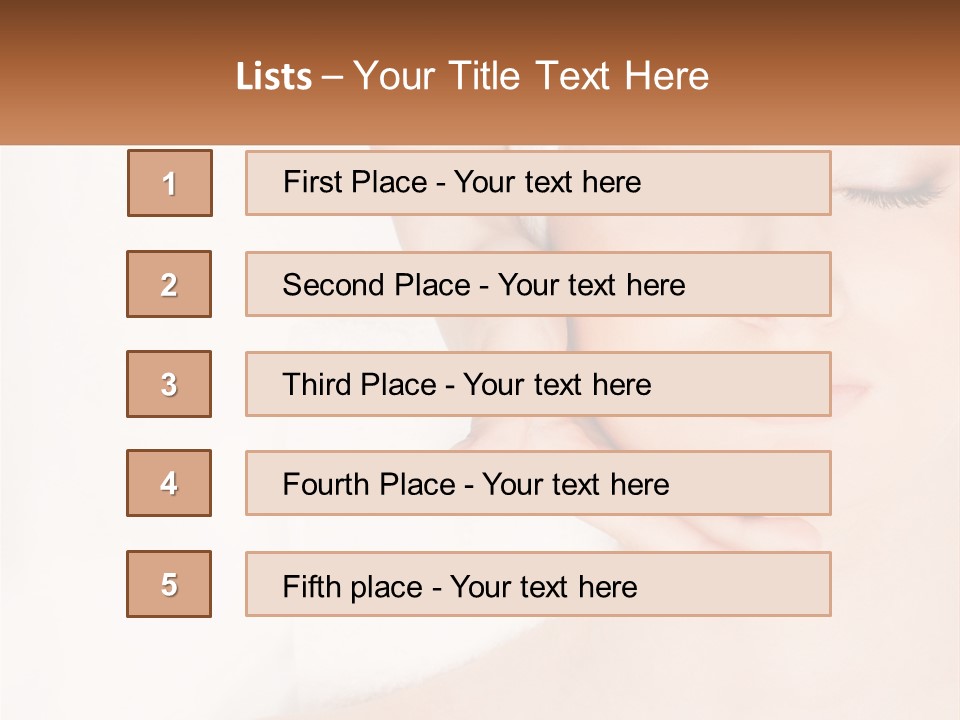 A Woman Getting A Massage With Her Hands On Her Head PowerPoint Template