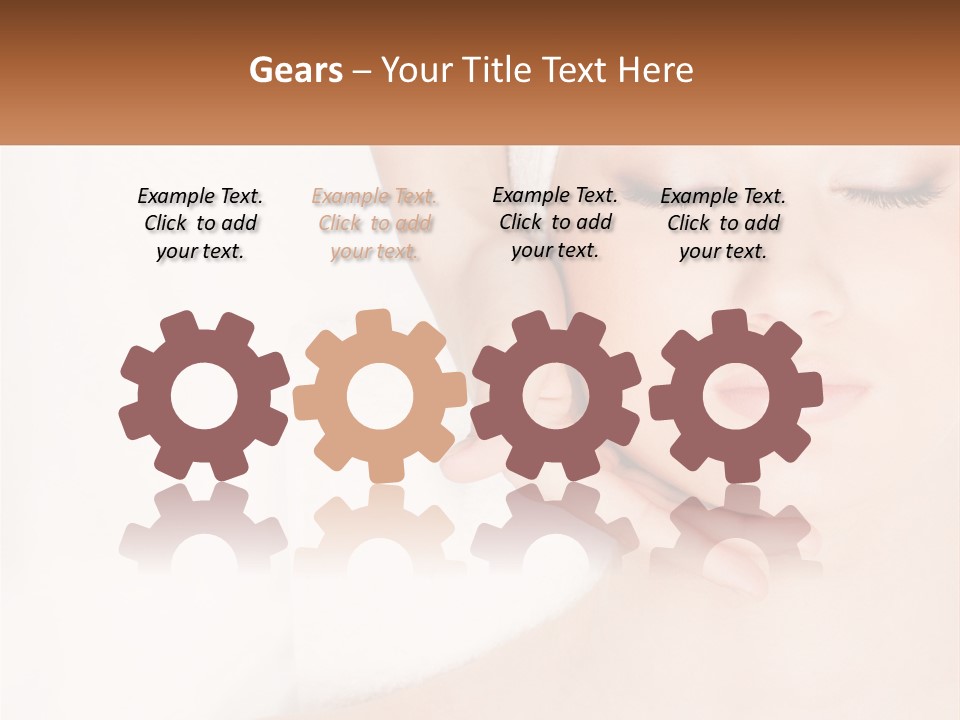 A Woman Getting A Massage With Her Hands On Her Head PowerPoint Template