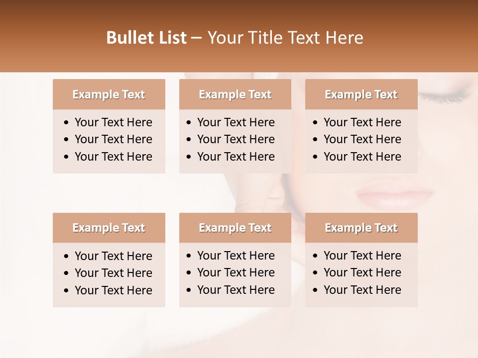 A Woman Getting A Massage With Her Hands On Her Head PowerPoint Template