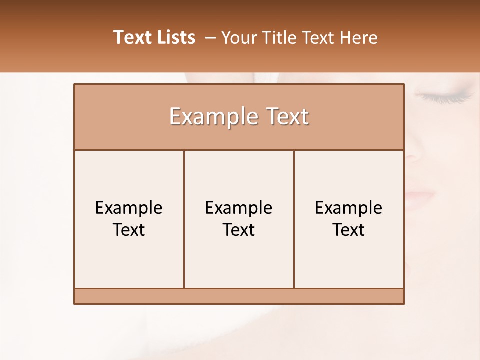 A Woman Getting A Massage With Her Hands On Her Head PowerPoint Template