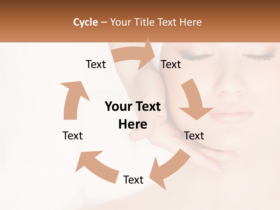 A Woman Getting A Massage With Her Hands On Her Head PowerPoint Template