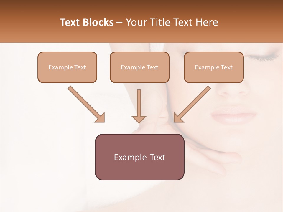 A Woman Getting A Massage With Her Hands On Her Head PowerPoint Template