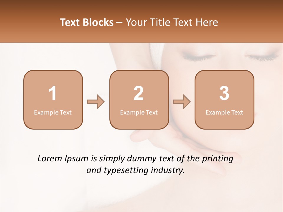 A Woman Getting A Massage With Her Hands On Her Head PowerPoint Template