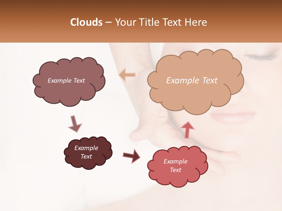 A Woman Getting A Massage With Her Hands On Her Head PowerPoint Template