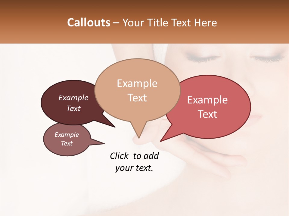 A Woman Getting A Massage With Her Hands On Her Head PowerPoint Template