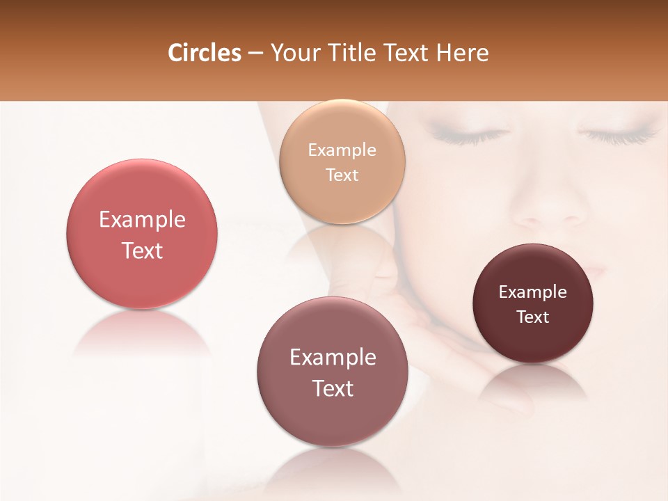 A Woman Getting A Massage With Her Hands On Her Head PowerPoint Template