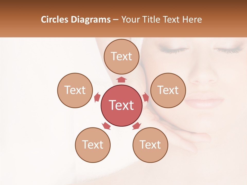 A Woman Getting A Massage With Her Hands On Her Head PowerPoint Template