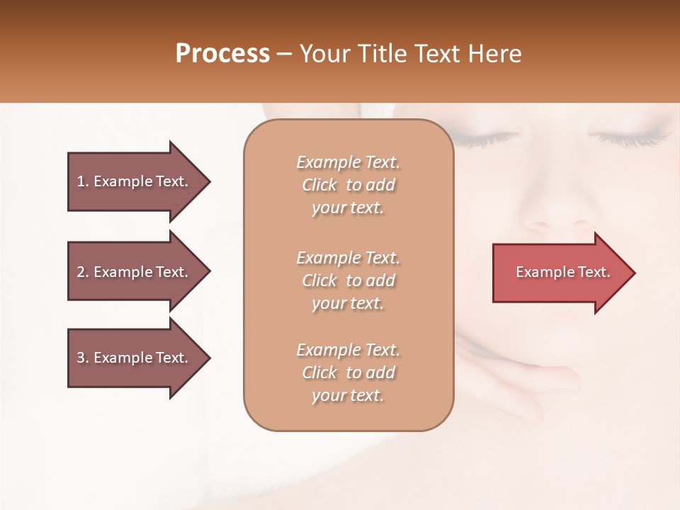 A Woman Getting A Massage With Her Hands On Her Head PowerPoint Template