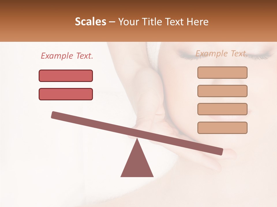 A Woman Getting A Massage With Her Hands On Her Head PowerPoint Template