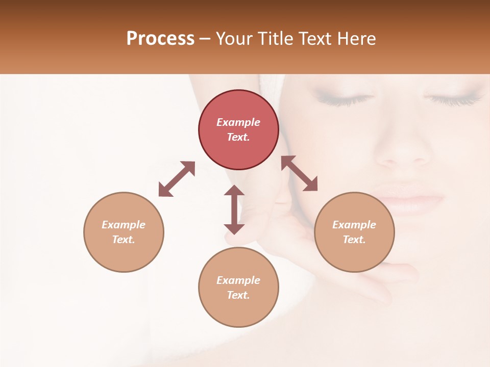 A Woman Getting A Massage With Her Hands On Her Head PowerPoint Template