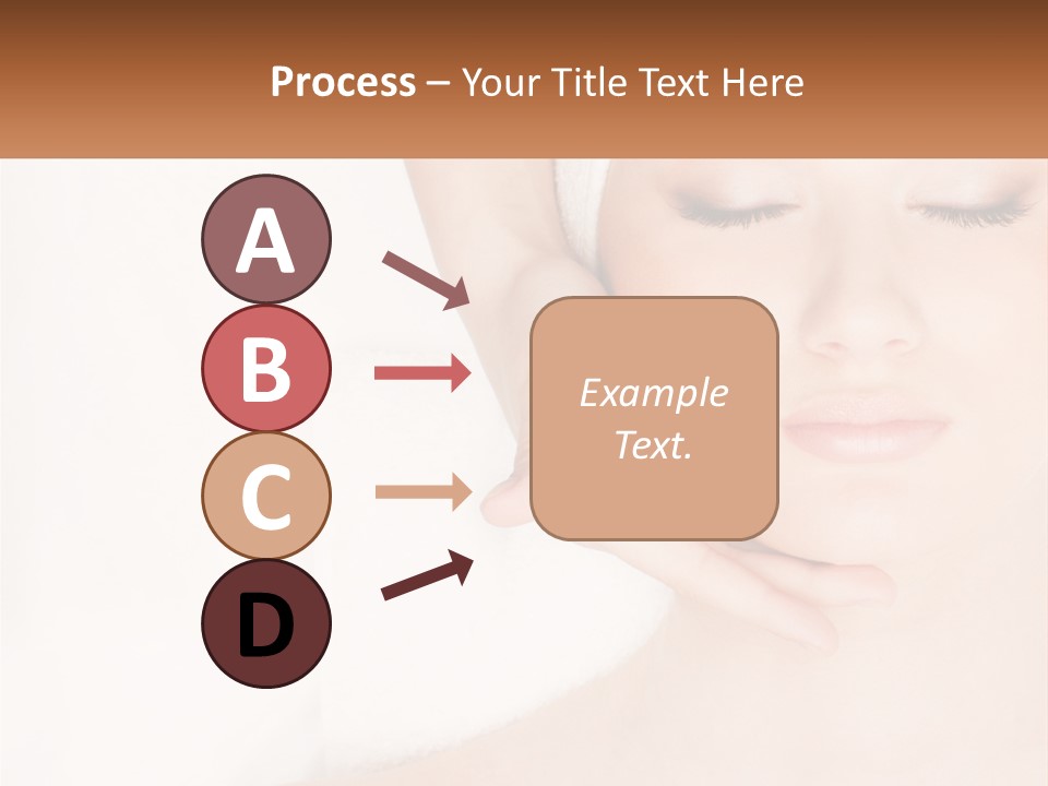A Woman Getting A Massage With Her Hands On Her Head PowerPoint Template