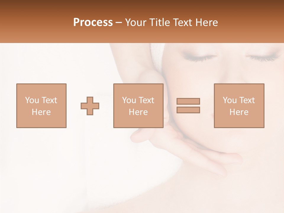 A Woman Getting A Massage With Her Hands On Her Head PowerPoint Template