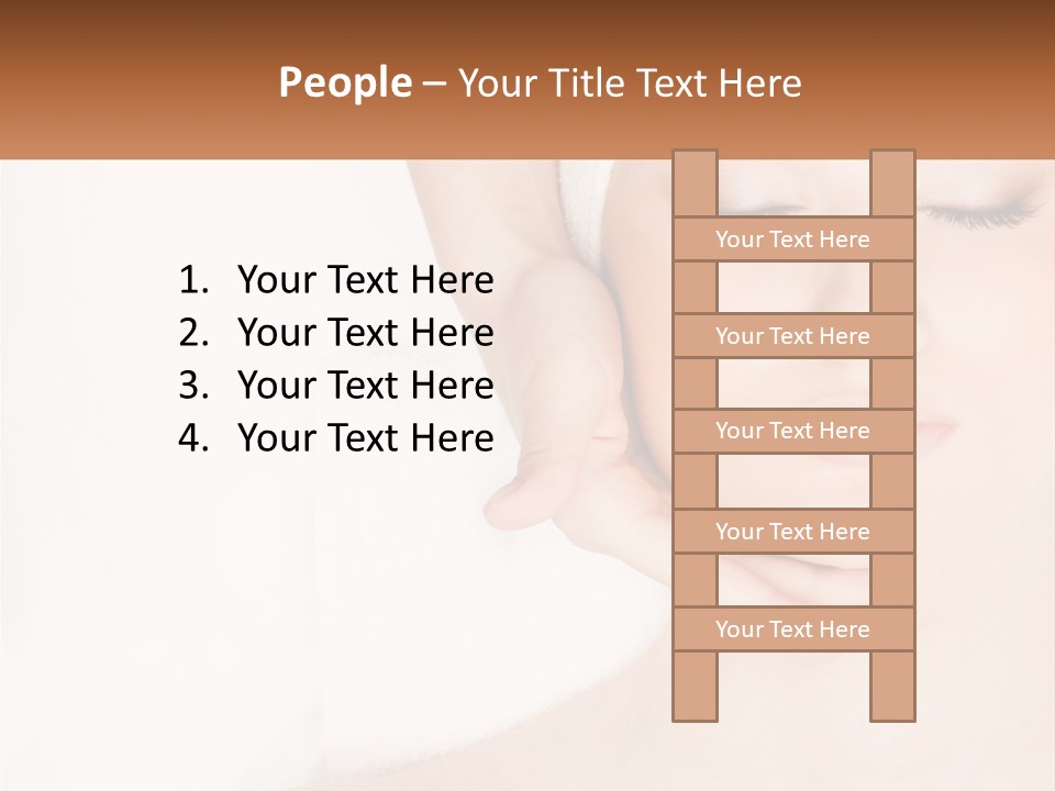 A Woman Getting A Massage With Her Hands On Her Head PowerPoint Template