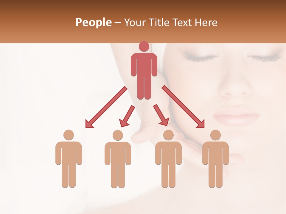 A Woman Getting A Massage With Her Hands On Her Head PowerPoint Template