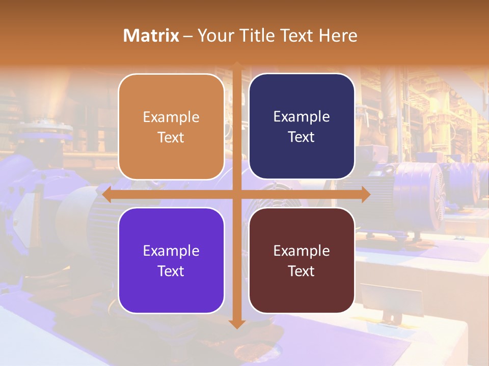 A Large Industrial Power Plant With Blue Pipes PowerPoint Template