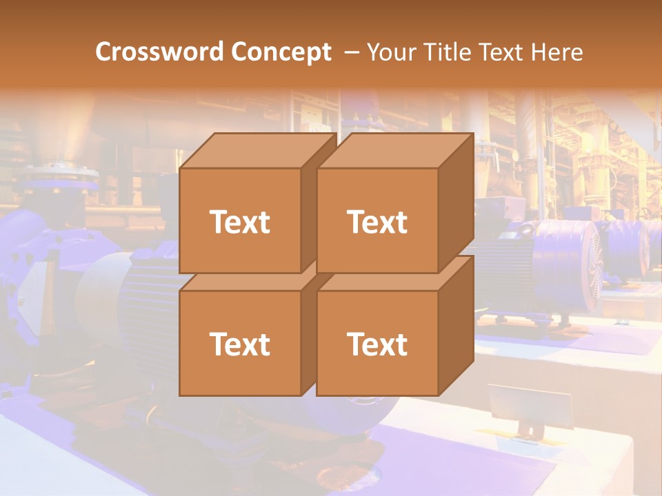 A Large Industrial Power Plant With Blue Pipes PowerPoint Template