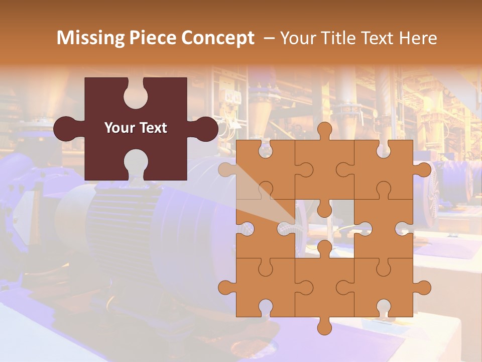 A Large Industrial Power Plant With Blue Pipes PowerPoint Template